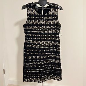 NWT Alfani Black Lace Sleeveless Shift Dress